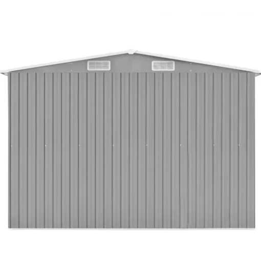 vidaXL Lawn & Garden* Garden Shed 101.2"X117.3"X70.1" Metal Gray