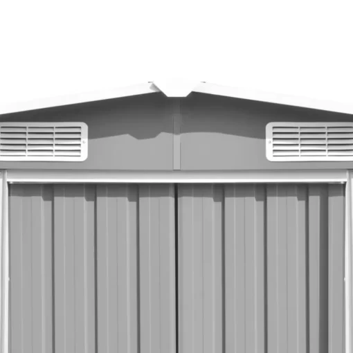 vidaXL Lawn & Garden* Garden Shed 101.2"X117.3"X70.1" Metal Gray