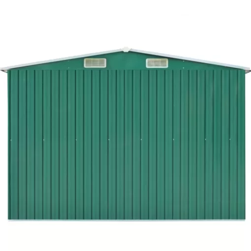 vidaXL Lawn & Garden* Garden Shed 101.2"X117.3"X70.1" Metal Green