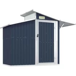 vidaXL Lawn & Garden* Garden Shed Anthracite 106.3"X51.2"X82.1" Galvanized Steel