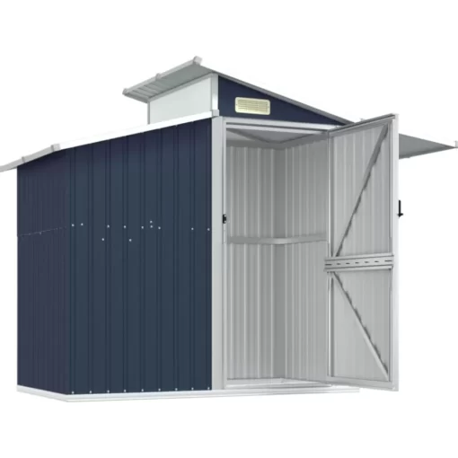 vidaXL Lawn & Garden* Garden Shed Anthracite 106.3"X51.2"X82.1" Galvanized Steel