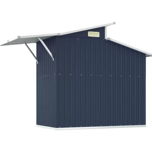 vidaXL Lawn & Garden* Garden Shed Anthracite 106.3"X51.2"X82.1" Galvanized Steel