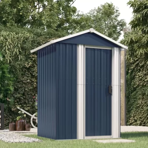 vidaXL Lawn & Garden* Garden Shed Anthracite 49.6"X38.4"X69.7" Galvanized Steel