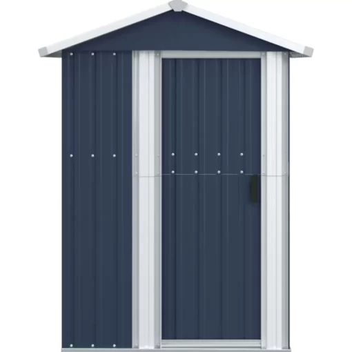 vidaXL Lawn & Garden* Garden Shed Anthracite 49.6"X38.4"X69.7" Galvanized Steel