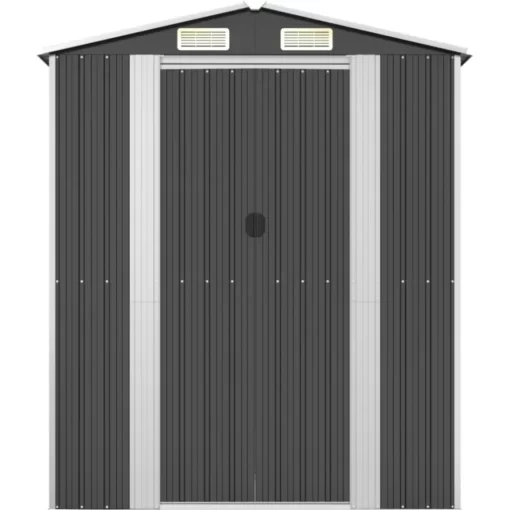 vidaXL Lawn & Garden* Garden Shed Anthracite 75.6"X42.5"X87.8" Galvanized Steel