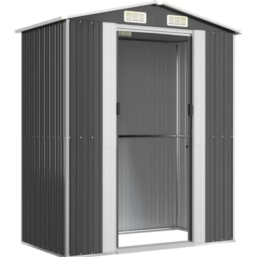 vidaXL Lawn & Garden* Garden Shed Anthracite 75.6"X42.5"X87.8" Galvanized Steel