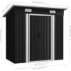 vidaXL Lawn & Garden* Garden Shed Anthracite Steel