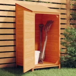 vidaXL Lawn & Garden* Garden Shed Brown 21.7"X20.5"X44.1" Solid Wood Fir