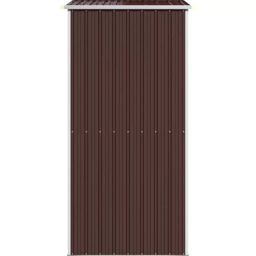 vidaXL Lawn & Garden* Garden Shed Dark Brown 75.6"X42.5"X87.8" Galvanized Steel