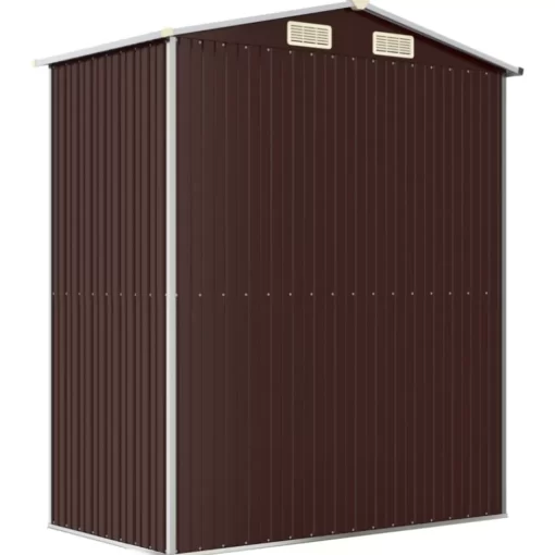 vidaXL Lawn & Garden* Garden Shed Dark Brown 75.6"X42.5"X87.8" Galvanized Steel