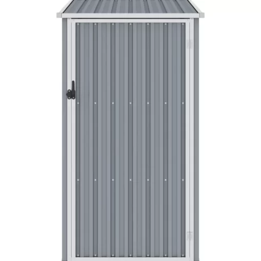 vidaXL Lawn & Garden* Garden Shed Gray 34.3"X38.6"X62.6" Galvanized Steel