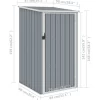 vidaXL Lawn & Garden* Garden Shed Gray 34.3