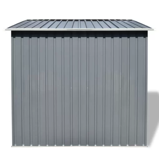 vidaXL Lawn & Garden* Garden Shed Gray Metal 74.8"X48.8"X71.3"