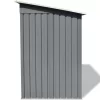 vidaXL Lawn & Garden* Garden Shed Gray Metal 74.8