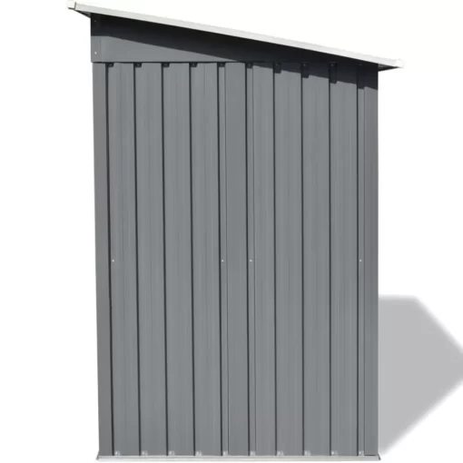 vidaXL Lawn & Garden* Garden Shed Gray Metal 74.8"X48.8"X71.3"