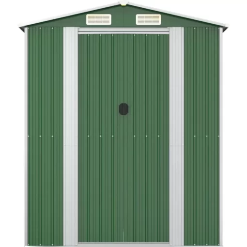 vidaXL Lawn & Garden* Garden Shed Green 75.6"X42.5"X87.8" Galvanized Steel