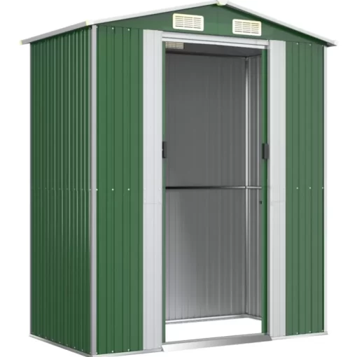 vidaXL Lawn & Garden* Garden Shed Green 75.6"X42.5"X87.8" Galvanized Steel