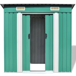 vidaXL Lawn & Garden* Garden Shed Green Metal 74.8"X48.8"X71.3"