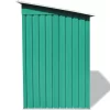 vidaXL Lawn & Garden* Garden Shed Green Metal 74.8