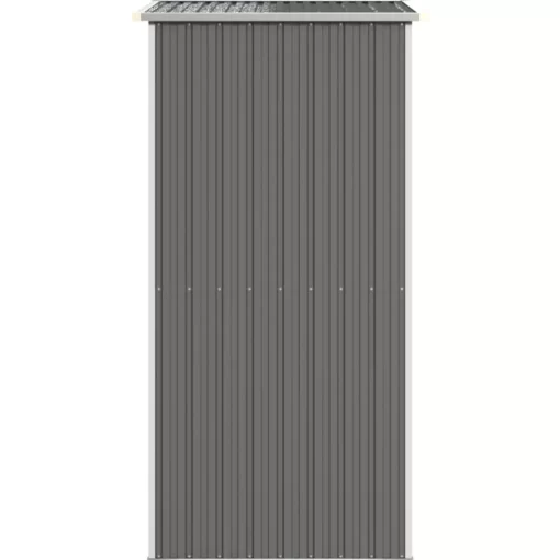 vidaXL Lawn & Garden* Garden Shed Light Gray 75.6"X42.5"X87.8" Galvanized Steel