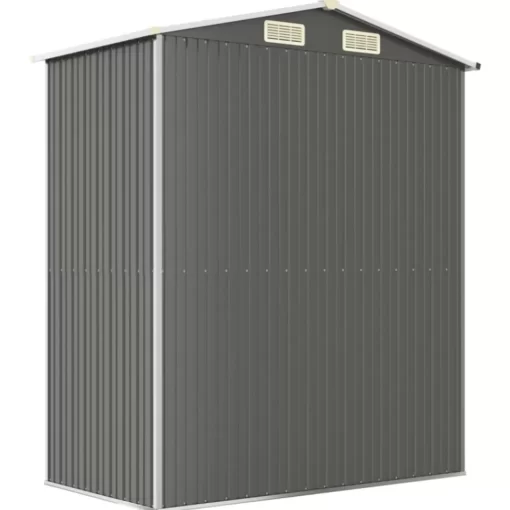 vidaXL Lawn & Garden* Garden Shed Light Gray 75.6"X42.5"X87.8" Galvanized Steel