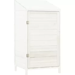 vidaXL Lawn & Garden* Garden Shed White 21.7"X20.5"X44.1" Solid Wood Fir