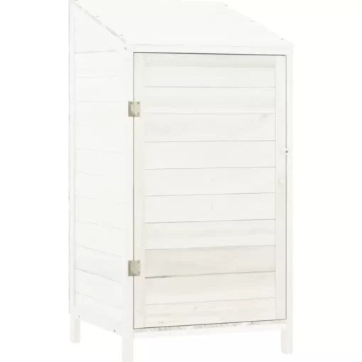 vidaXL Lawn & Garden* Garden Shed White 21.7"X20.5"X44.1" Solid Wood Fir