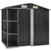 vidaXL Lawn & Garden* Garden Shed With Rack Anthracite 80.7