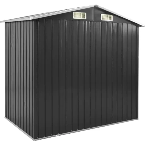 vidaXL Lawn & Garden* Garden Shed With Rack Anthracite 80.7"X51.2"X72" Iron