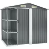 vidaXL Lawn & Garden* Garden Shed With Rack Gray 80.7