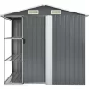 vidaXL Lawn & Garden* Garden Shed With Rack Gray 80.7