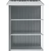 vidaXL Lawn & Garden* Garden Shed With Rack Gray 80.7