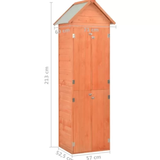 vidaXL Lawn & Garden* Garden Storage Shed 28"X23.6"X83.9" Wood