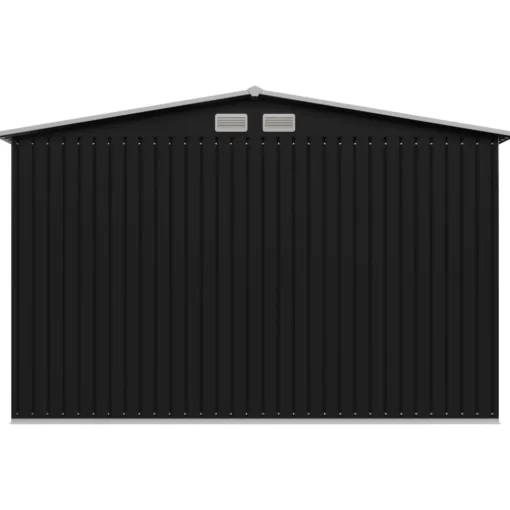 vidaXL Lawn & Garden* Garden Storage Shed Anthracite Steel 101.2"X80.7"X70.1"