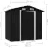 vidaXL Lawn & Garden* Garden Storage Shed Anthracite Steel 80.3