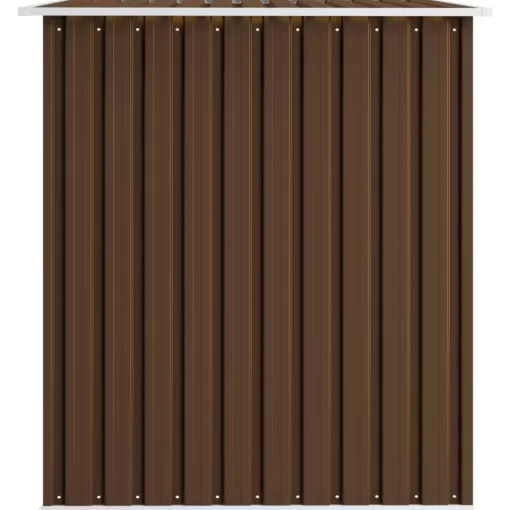 vidaXL Lawn & Garden* Garden Storage Shed Brown 101.2"X80.7"X70.1" Steel