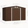 vidaXL Lawn & Garden* Garden Storage Shed Brown 101.2