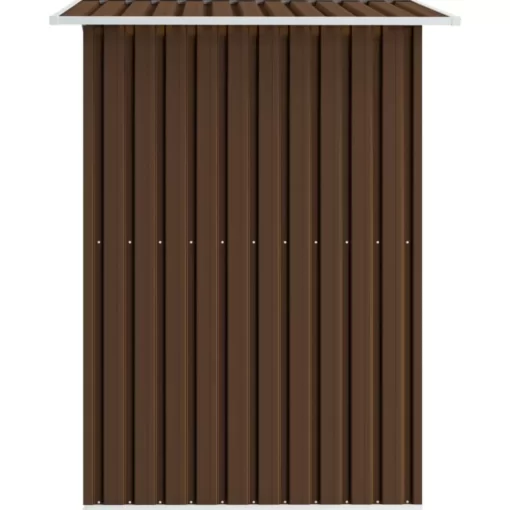 vidaXL Lawn & Garden* Garden Storage Shed Brown 80.3"X52"X73.2" Steel