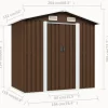 vidaXL Lawn & Garden* Garden Storage Shed Brown 80.3