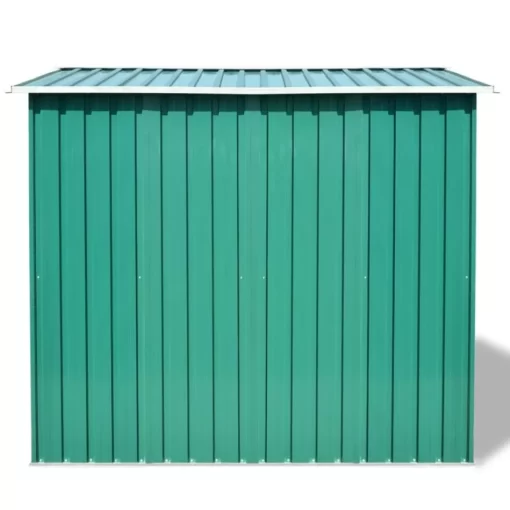 vidaXL Lawn & Garden* Garden Storage Shed Green Metal 101.2"X80.7"X70.1"