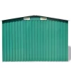 vidaXL Lawn & Garden* Garden Storage Shed Green Metal 101.2