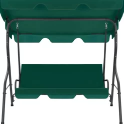 vidaXL Lawn & Garden* Garden Swing Bench Green 66.9"X43.3"X60.2" Fabric