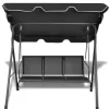 vidaXL Lawn & Garden* Garden Swing Bench With Canopy Black