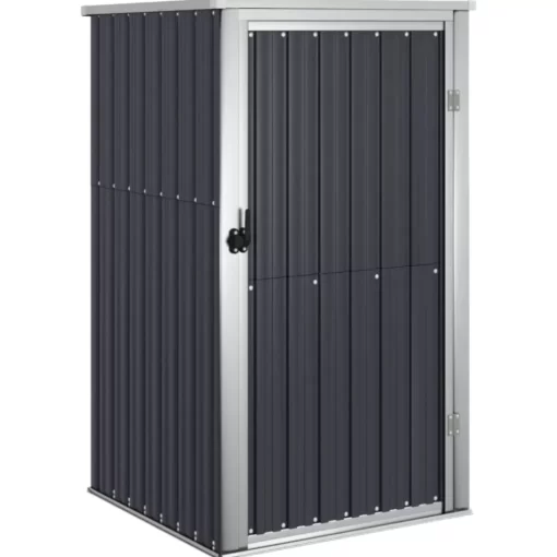 vidaXL Lawn & Garden* Garden Tool Shed Anthracite 34.6"X35"X63.4" Galvanized Steel