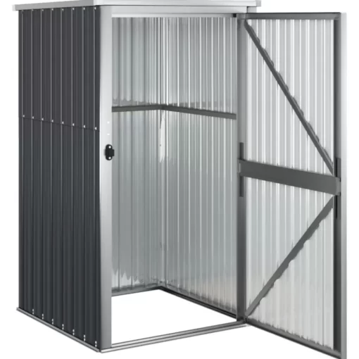 vidaXL Lawn & Garden* Garden Tool Shed Anthracite 34.6"X35"X63.4" Galvanized Steel