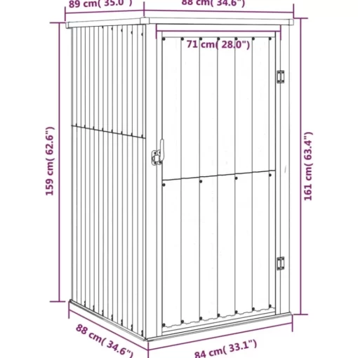 vidaXL Lawn & Garden* Garden Tool Shed Anthracite 34.6"X35"X63.4" Galvanized Steel