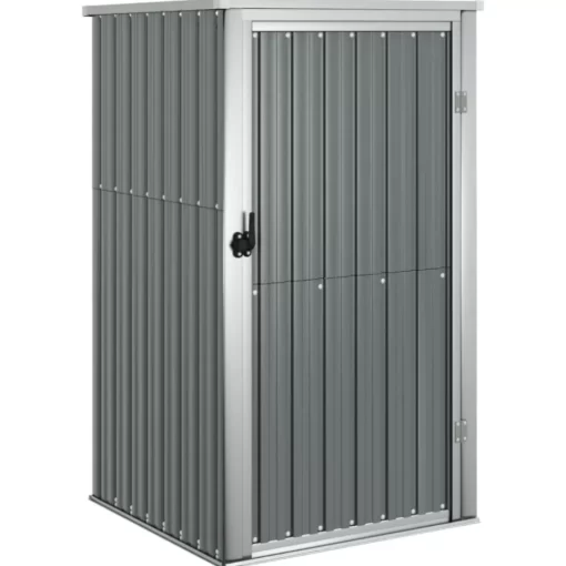 vidaXL Lawn & Garden* Garden Tool Shed Gray 34.6"X35"X63.4" Galvanized Steel