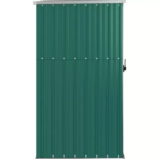 vidaXL Lawn & Garden* Garden Tool Shed Green 34.6"X35"X63.4" Galvanized Steel