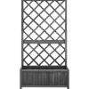 vidaXL Lawn & Garden* Garden Trellis Planter Black 27.6