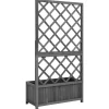 vidaXL Lawn & Garden* Garden Trellis Planter Black 27.6